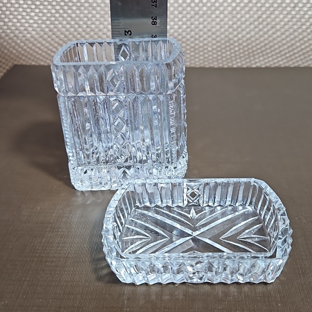 Victorian Era Pressed Glass Celery Spooner w/ Dip Dish